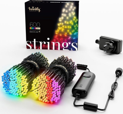 Drita dekorative LED Twinkly Strings TWS600SPP, 600 llampa RGB+W, WiFi, shumëngjyrëshe