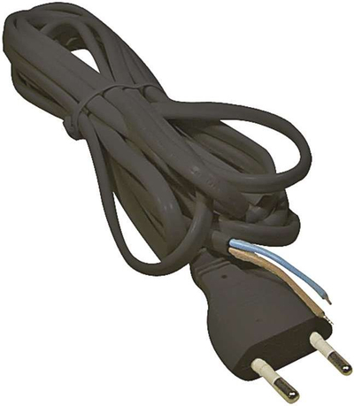 Kabllo lidhëse Emos H03VVH2 F, 2 x 0.75mm, 5m, e zezë