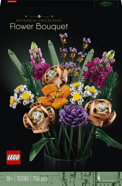 Set LEGO Botanicals Flower Bouquet 10280, 756 copa, për të rritur, shumëngjyrësh