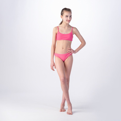 Komplet bikini, pjesa sipër për goca Aquawave Norte Top Jr, me rripa që rregullohen, thahet shpejt, rozë