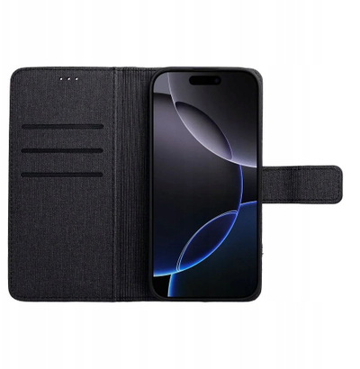 Kapak telefoni Siemens Book Case OEM GOMMA Book për Xiaomi Redmi Note 14 Pro 4G, tip libër, me xhepa për karta, blu