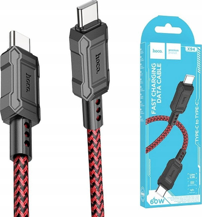 Kabllo USB C Hoco Victory X59, Type C në Type C, 60W PD, 1m, e zezë