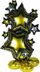 Balonë dekorativ Arpex Standing Star, 83 cm, argjend