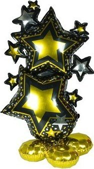 Balonë dekorativ Arpex Standing Star, 83 cm, argjend