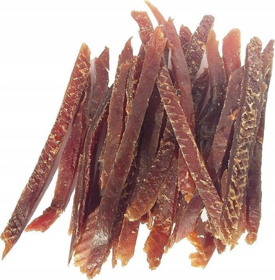 Shpërblim për qen Maced Strips me gjoks pate rosë, 500g