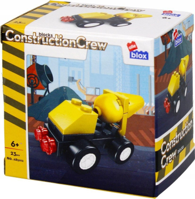 Lodër blloqe AlleBlox ConstructionCrew Concrete Mixer, 23 pjesë, 6+, e verdhë