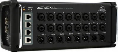Stagebox digjital Behringer SD16, 16 hyrje MIDAS, 8 dalje XLR, ngjyrë e zezë