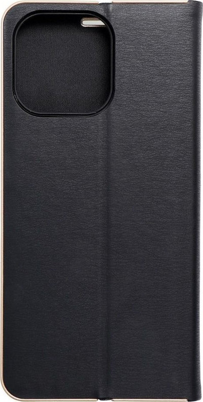 Këllëf telefoni Luna Book Gold, për iPhone 15 Pro Max, me magnet, i zi