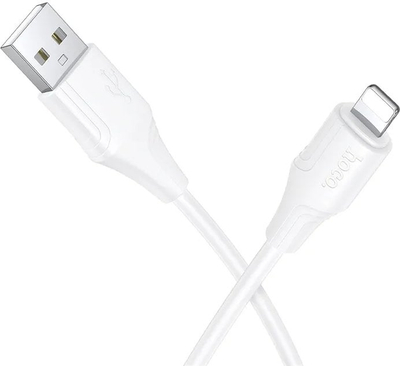 Kabllo USB Hoco X124, USB A në Lightning, 27W, 1m, e bardhë