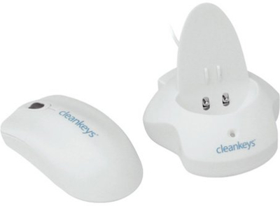 Mаш CleanKeys CKM2W, безжичен 2.4 GHz, 3 копчиња, бел