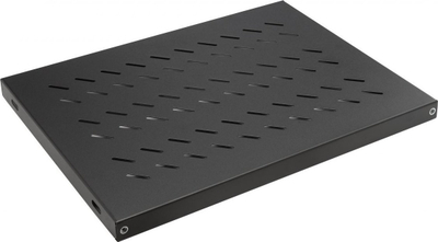Rafth i rregullum për kabinet 19" LevelOne Equip 280608 EZVS-19-1-35-B, 1U, 350mm, i zi