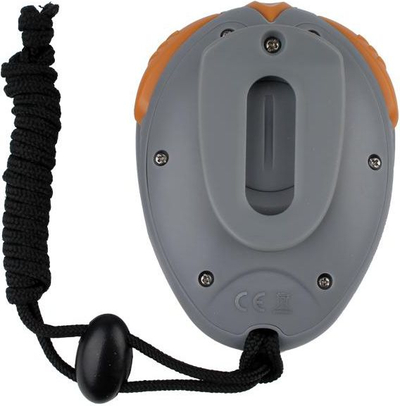 Kronometër digjital Rucanor Stopwatch 13, memorie 100 xhiro, rezistent nga uji, gri portokalli