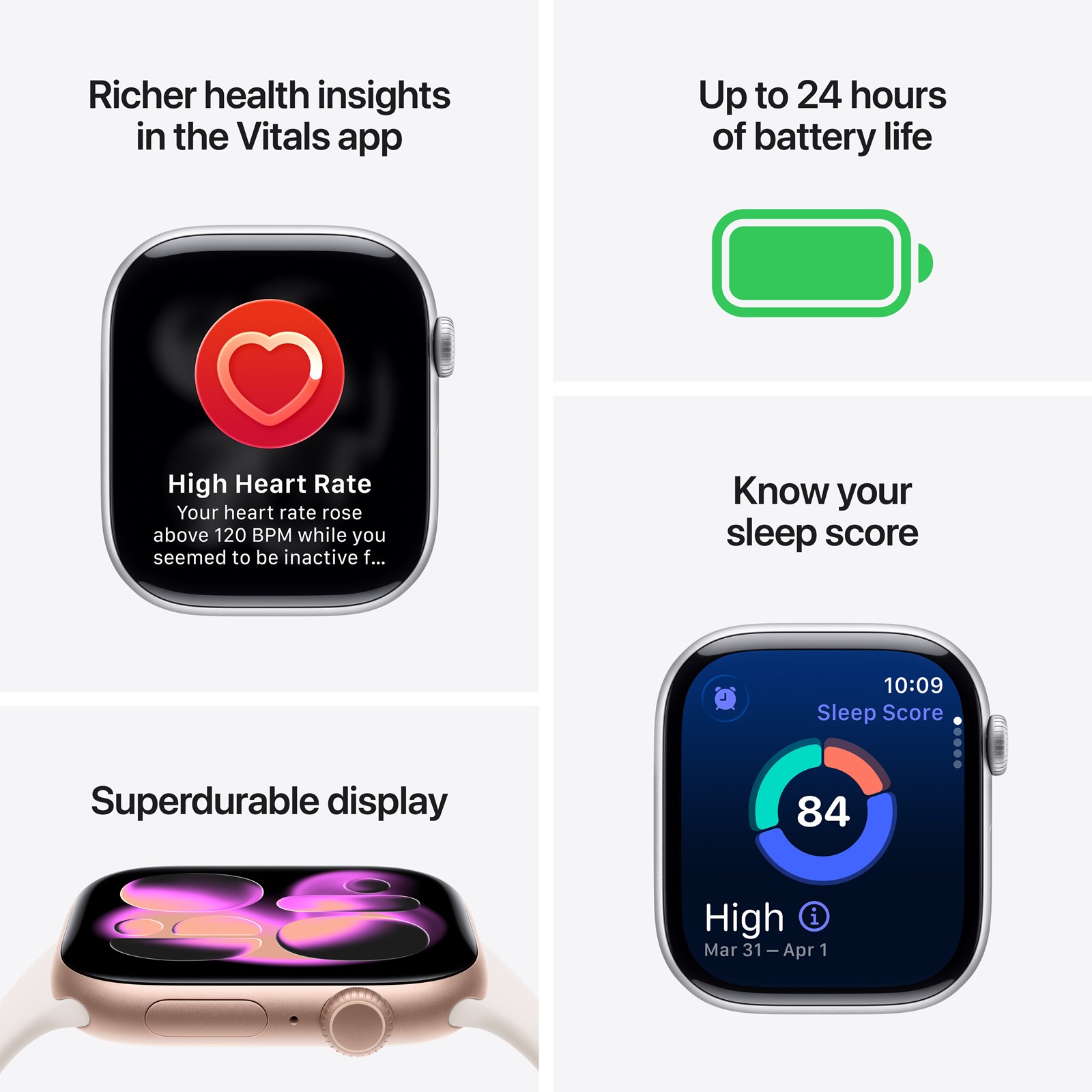 Apple Watch Series 11 GPS 42mm Rose Gold Aluminium Case with Light Blush Sport Band, M/L 3