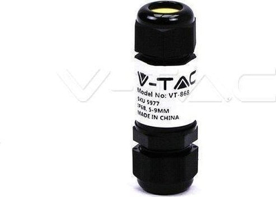 Lidhës hermetik V-TAC VT-868, 0.5-1.5mm2, IP68, i zi