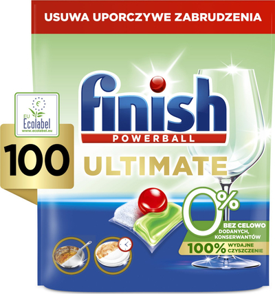 Капсули за машина за садови Finish Powerball Ultimate 0% All in 1, 100 парчиња, 1270g