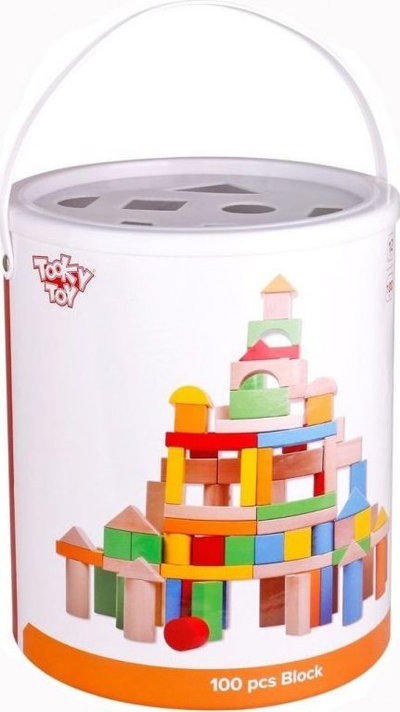 Set blloqesh druri Tooky Toy, 100 copa, shumëngjyrëshe