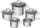 Set tenxheresh Zwilling Cube 66500-000-0, 5 pjesë, çelik inox, argjend