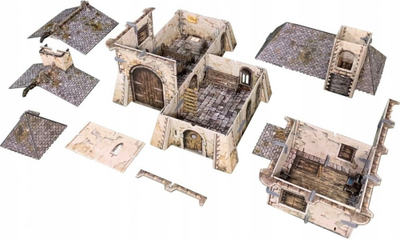 Terren loje Battle Systems Fantasy Terrain Chapel, shkallë 28–35mm, kapelë kartoni modulare, shumëngjyrësh