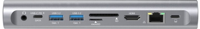 Mbajtëse ftohëse me docking station dhe Power Deliwery i-tec 100W, e argjendtë