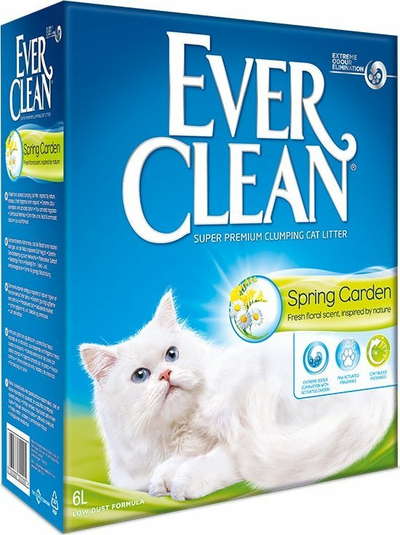 Rërë higjienike për mace Ever Clean Spring Garden, që mpikset, me aromë pranvere, 10L