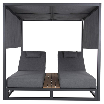 Shezllon i dyfishtë Gallant 2x2x2m (HM6097.01), gri