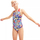 Kostum noti për goca Speedo Girl's Splashback, ECO Endurance+, me print shumëngjyrësh, blu me të kuqe