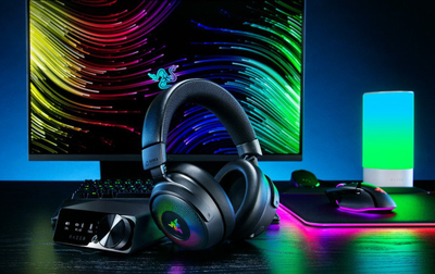 Kufje gaming Razer Kraken V4 Pro, me kabllo edhe pa kabllo, USB edhe Bluetooth, të zeza