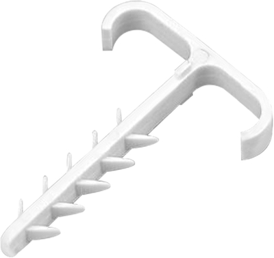 Kapëse kabllosh Emos Quick fix double, për kabllo të sheshta 13x7mm, 100 copë, e bardhë