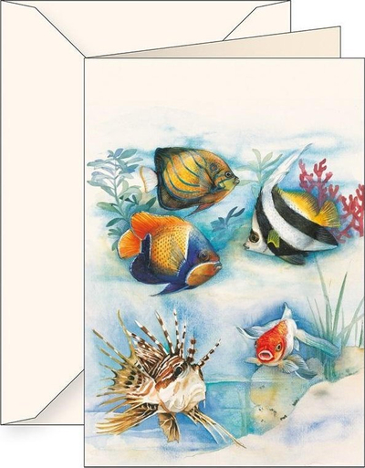 Kartolinë dekorative Arti Grafiche, format B6, me zarf, me peshk