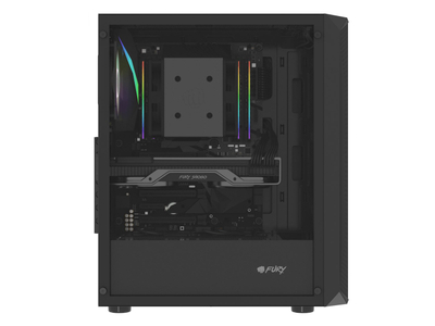 Kasa kompjuterike Fury Shobo SH4 RGB, ATX, panel xhami, e zezë