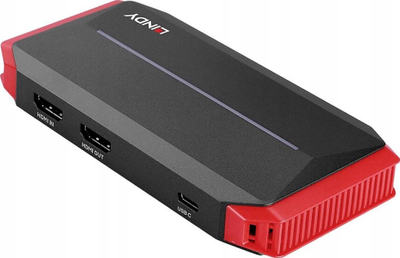 Karta kapje video Lindy 43377, HDMI USB 3.2, 4K 30Hz, e zezë