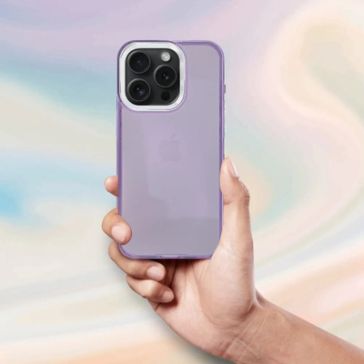 Kapak telefoni PEARL Matte Transparent, për iPhone 14, TPU, vjollcë