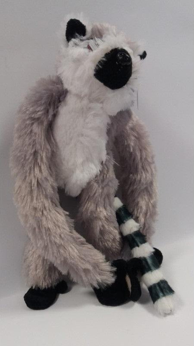 Плишана играчка Дуби Лемур Z, 48cm, со самолеплива лента, сива