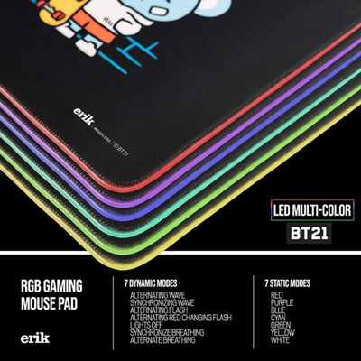 Mouse pad BTS XXL, me LED, i zi