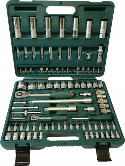 Set çelësash me kokë Jonnesway, 134 copë, 1/2" dhe 1/4", jeshil