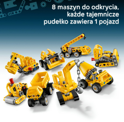 Set lodër LEGO Technic Powerful Machines 42233, 1 automjet ndërtimi, 7+ vjeç, i verdhë