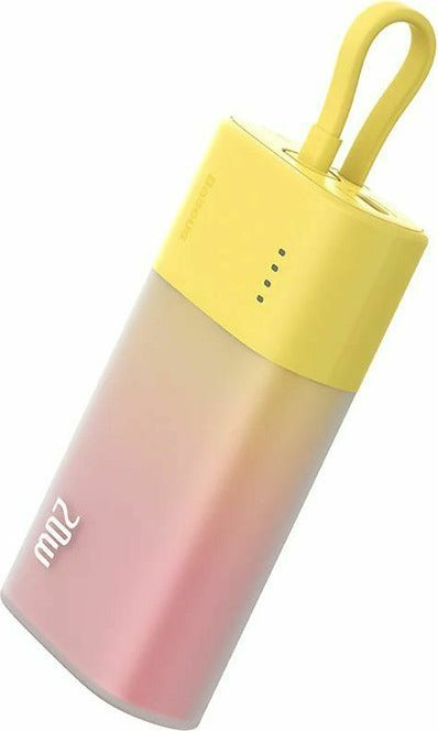Powerbank Baseus Popsicle PPKDC05I, 5200mAh, 20W PD QC, жолто сиво