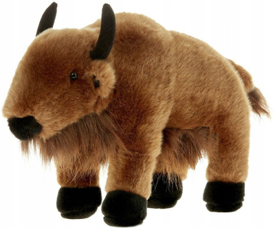 Lodër pelushi Beppe ZOO Polish Bison, maskot, 30 cm, kafe