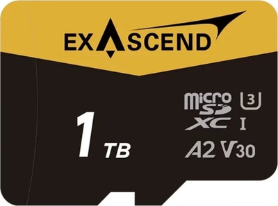 Kartë memorie Exascend Catalyst, 1TB, SDXC UHS I V30, me adapter