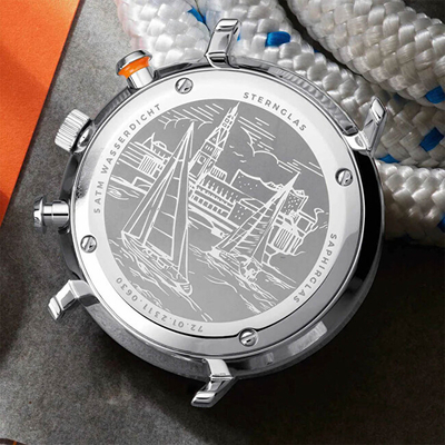 Orë dore për meshkuj Sternglas Hamburg Chrono S01-HC36-VI22, e zezë