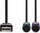 Kabllo adapter Nedis USB 2.0, USB-A në 2x PS/2, 0.3 m, i zi