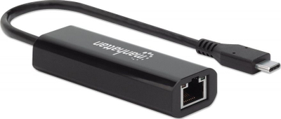 Adapter rrjeti Manhattan 153300, USB C në 2.5GBASE T, 2.5 Gbps, i zi