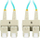 Kabllo optike Lanberg Patchcord MM SC UPC SC UPC, OM3 50/125, 2m, aqua