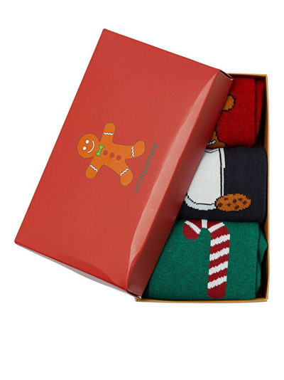 Qorape set Jack&Jones Xmas Treats Socks, 3 copë, shumëngjyrëshe