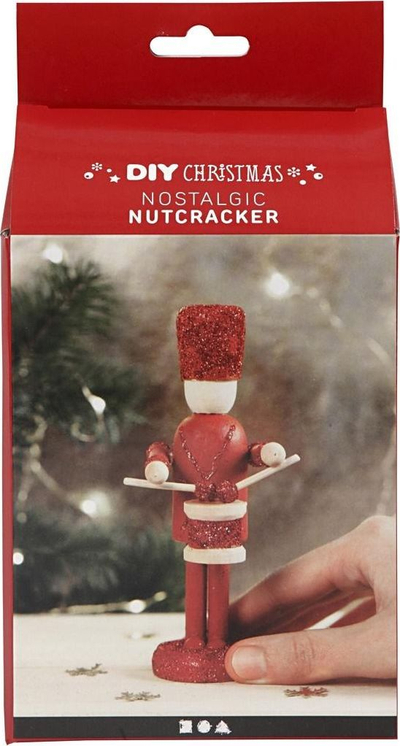 Set DIY Krishtlindje, Arrëthyes nostalgjik, dekor festiv, ushtar i vogël, i kuq