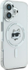 Këllëf telefoni Karl Lagerfeld IML Metal Choupette, për iPhone 16 Plus 6.7", MagSafe, i bardhë