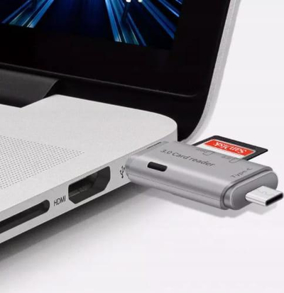 Lexues kartelash Zenwire 4in1, USB 3.0, USB-C OTG, 5 Gb/s, gri