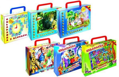Puzzle me kuba Bączek PUZZLE 000168, 12 kuba, 6 figura, shumëngjyrësh