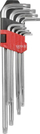 Set me çelësa gjashtëkëndorë Yato (YT-0512), T10-T50 TORX L, 9 copë