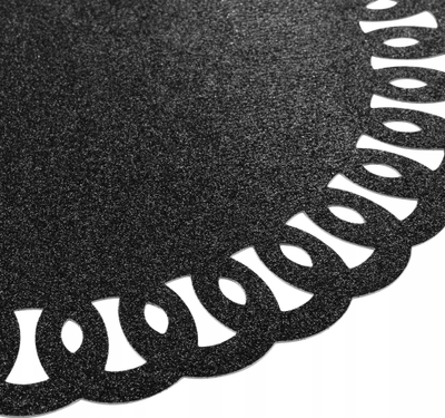 Nënpjatë Douceur d’intérieur Round Glitter, Ø 38 cm, plastike PVC, e zezë